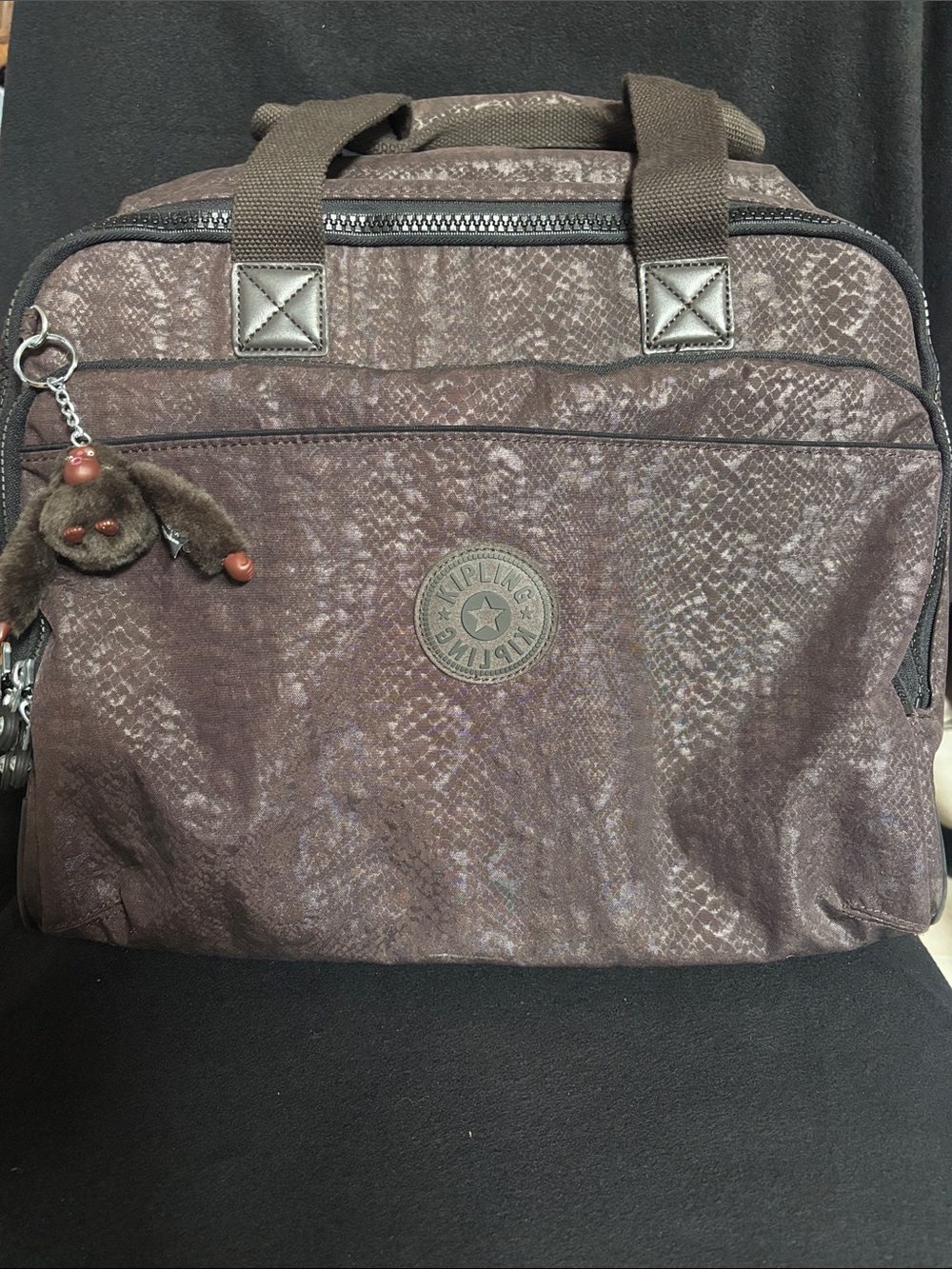 Kipling Rolling Bag Travel\Business Case Brown Snake Print Design